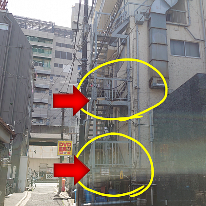非常階段補修工事